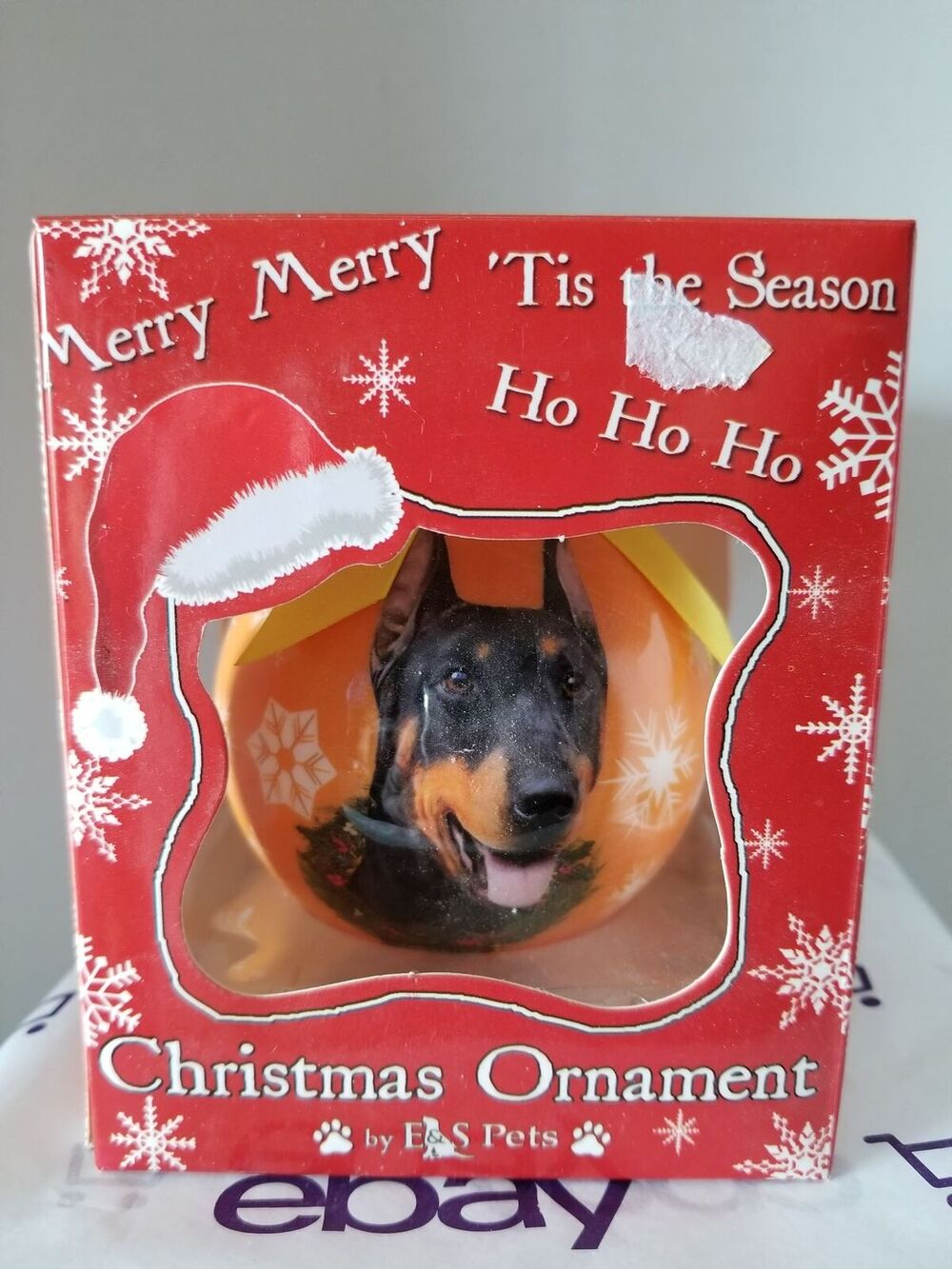 Dog Ornament - E&S Pets - Doberman 3"